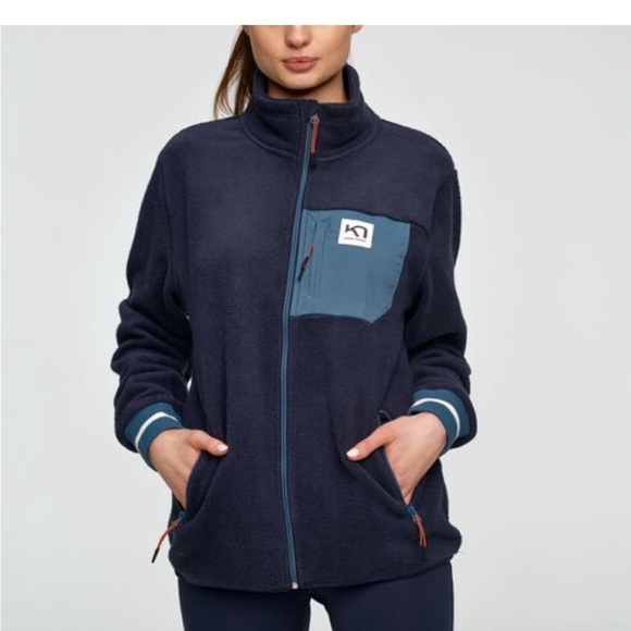 Kari Traa Rothe Midlayer Fleece Jacket Sz small In Nava - Picture 1 of 11